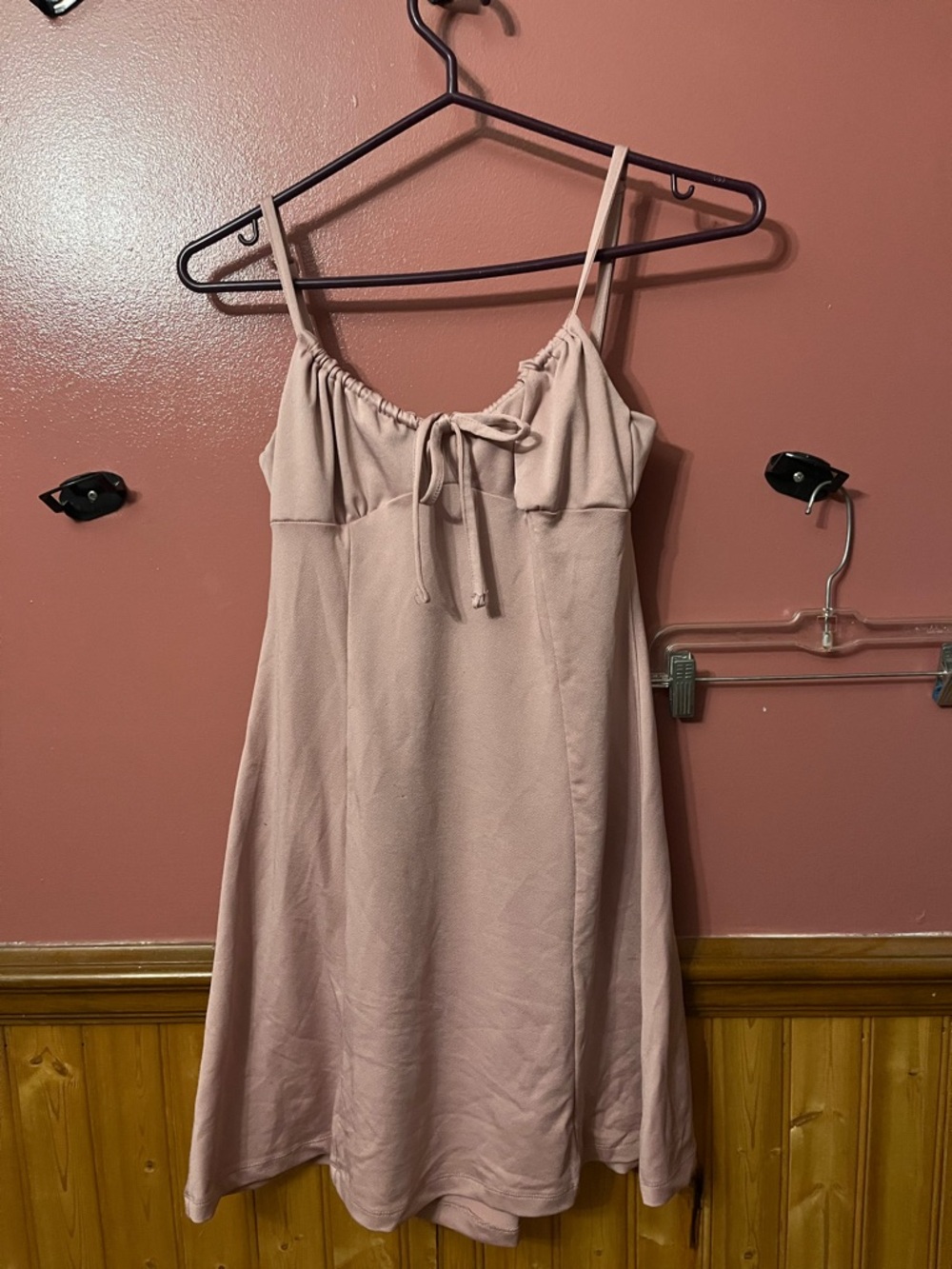 Streetwear Society Dusty Rose Tie-Front Dress